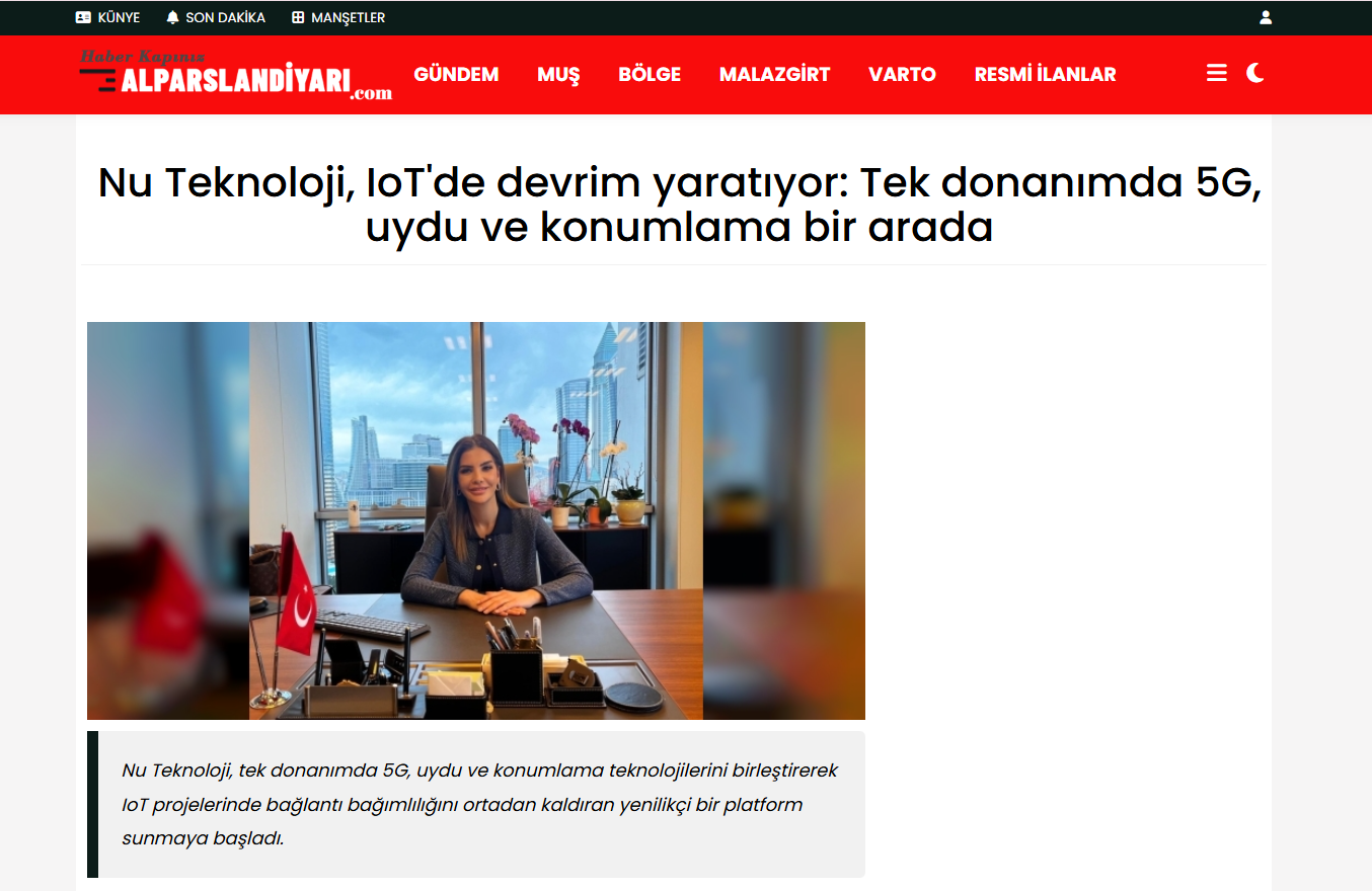 Nu Teknoloji, IoT'de Devrim Yaratıyor: Tek Donanımda 5G, Uydu ve Konumlama Bir Arada!